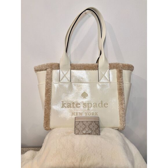 Kate Spade New York Large Tote in with Matching Spade Card Holder - NWT Bundle - Picture 1 of 14